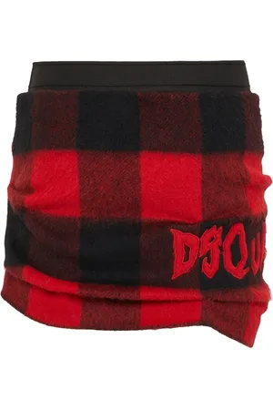 Dsquared2 Falda corta con estampado de cuadros