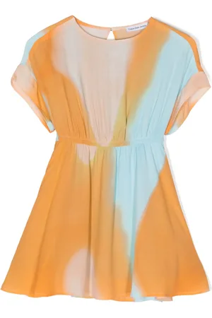 Calvin Klein Vestido corto con diseño plisado