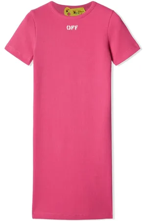 OFF-WHITE Vestido estilo playera con logo estampado