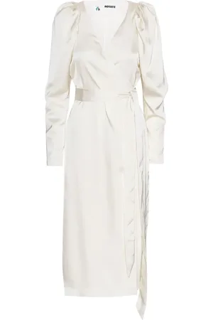ROTATE Vestido midi con diseño cruzado