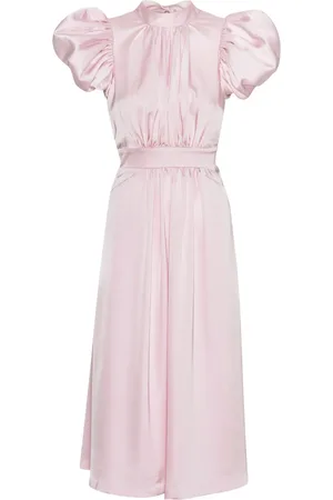 ROTATE Vestido midi con efecto satinado