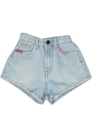 Palm Angels Shorts de mezclilla con parche del logo