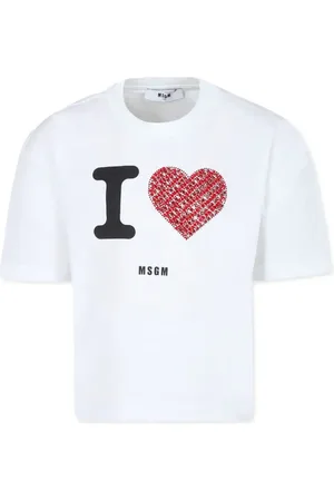 Msgm Playera con logo estampado