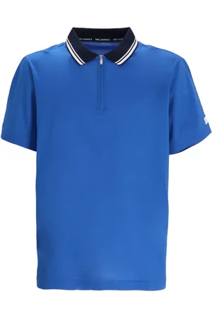 Karl Lagerfeld Playera tipo polo con cuello en contraste