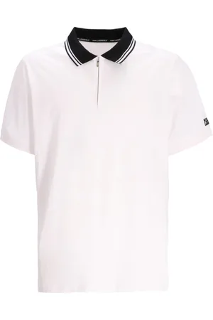 Karl Lagerfeld Playera tipo polo con cuello en contraste