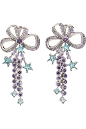 Collina Strada Aretes Bow Jangle con amatista