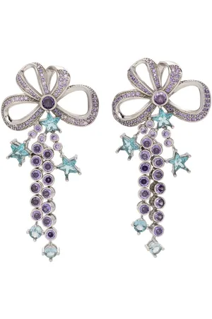 Collina Strada Aretes Bow Jangle con amatista