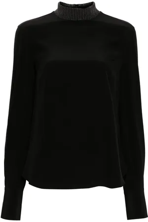 Brunello Cucinelli Blusa con detalle de cadena Monili