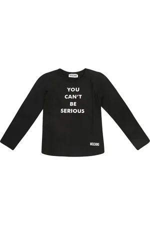 Moschino Playera manga larga con eslogan estampado