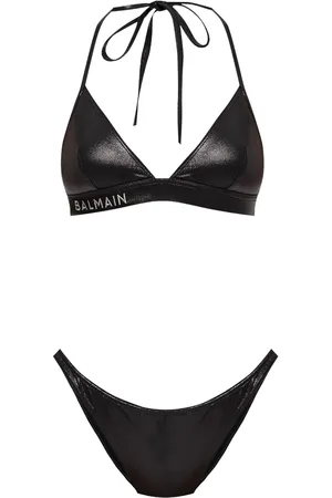 Balmain Bikini con logo bordado
