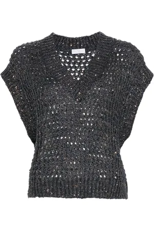 Brunello Cucinelli Suéter Rustic Dazzling Net
