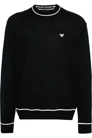 Emporio Armani Suéter con logo en jacquard