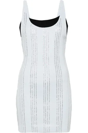 The Attico Vestido corto con detalles de strass
