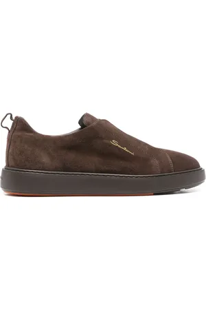 santoni Tenis slip-on de gamuza