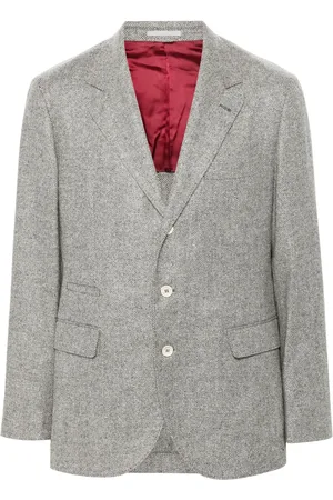 Brunello Cucinelli Blazer con estampado pied de poule