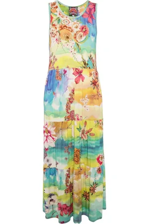 JOHNNY WAS Vestido a capas con varios estampados