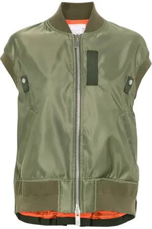SACAI Chaleco con detalle de pliegues