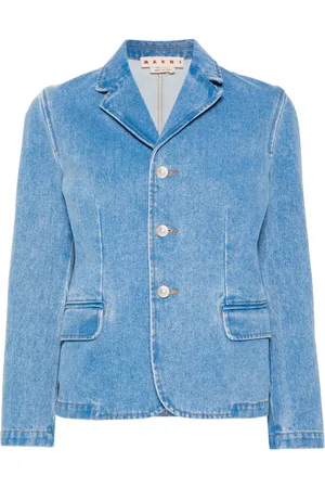 Marni Blazer de mezclilla con parche del logo