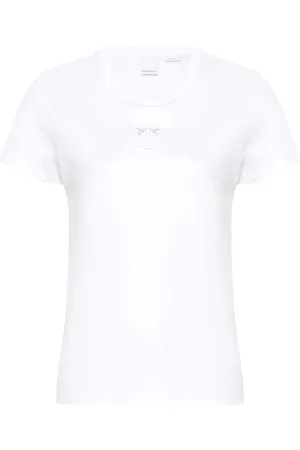 Pinko Playera manga corta con logo bordado