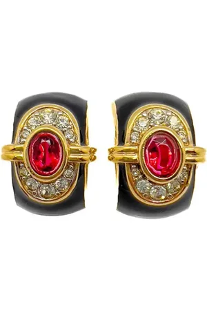 Nina Ricci Aretes de clip Art Deco 1980