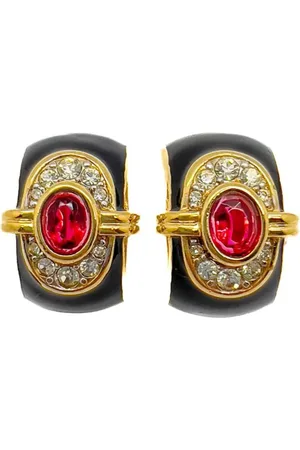 Nina Ricci Aretes de clip Art Deco 1980