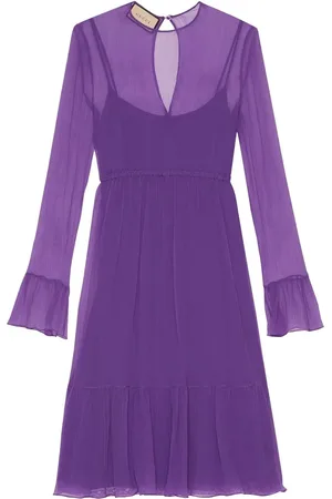 Gucci Vestido midi de seda