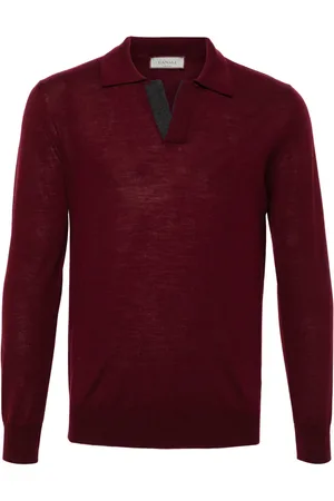 CANALI Playera tipo polo de manga larga