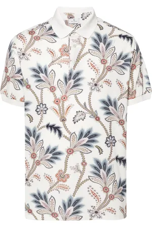 Etro Playera tipo polo con estampado de cachemira y floral