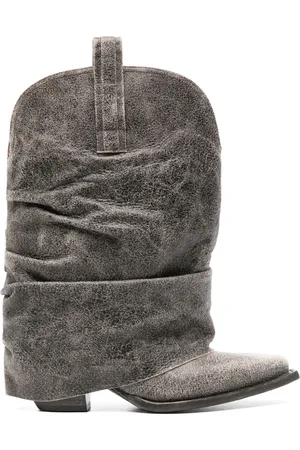 R13 Botas con efecto agrietado