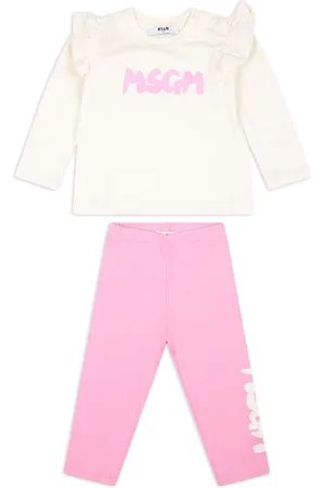Msgm Set de pantalones con logo estampado
