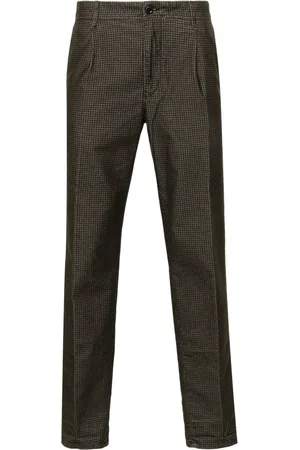 Incotex Pantalones tapered con motivo de espiga