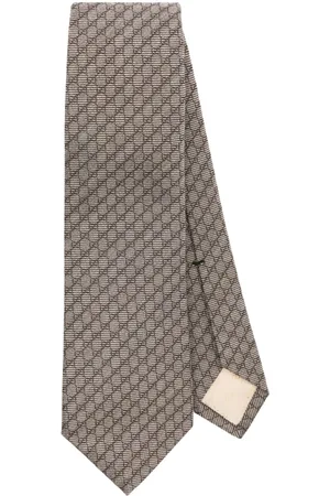 Gucci Corbata de seda con motivo G entrelazado en jacquard