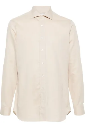 LARDINI Camisa con cuello de smoking