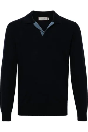 CANALI Playera tipo polo de manga larga