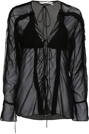 CHRISTOPHER ESBER Blusa de seda transparente