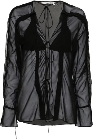 CHRISTOPHER ESBER Blusa de seda transparente