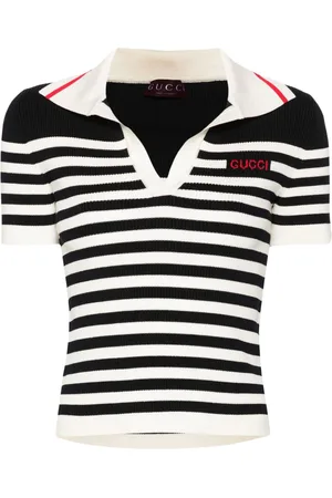 Gucci Top tejido con logo en intarsia