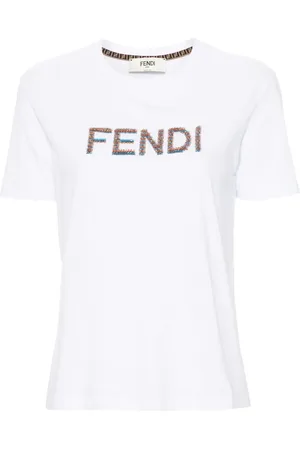 Fendi Playera bordada con lentejuelas y logo