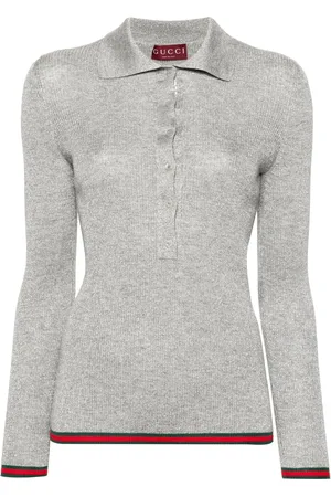 Gucci Playera tipo polo tejida de canalé