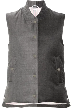 Thom Browne Chaleco con cuello béisbol
