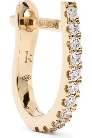KIMAI Arete Huggie en oro amarillo de 18kt con diamantes
