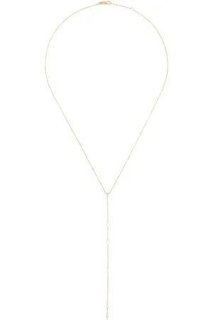 KIMAI Collar Cascade en oro amarillo reciclado de 18kt con dije de diamante