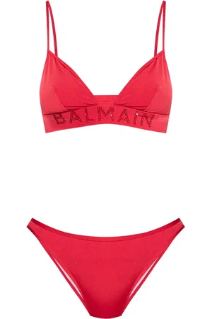 Balmain Bikini con detalles de strass