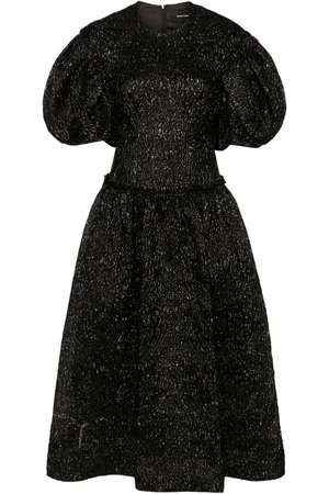 Simone Rocha Vestido midi con efecto arrugado