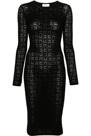 Elisabetta Franchi Vestido midi de tejido flojo