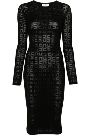 Elisabetta Franchi Vestido midi de tejido flojo