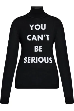 Moschino Top tejido con eslogan en intarsia