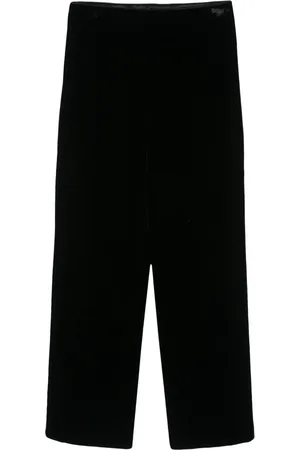Giorgio Armani Pantalones de velour rectos 1990