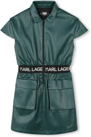 Karl Lagerfeld Vestido manga corta con logo bordado
