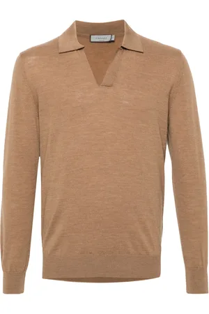 CANALI Playera tipo polo de manga larga